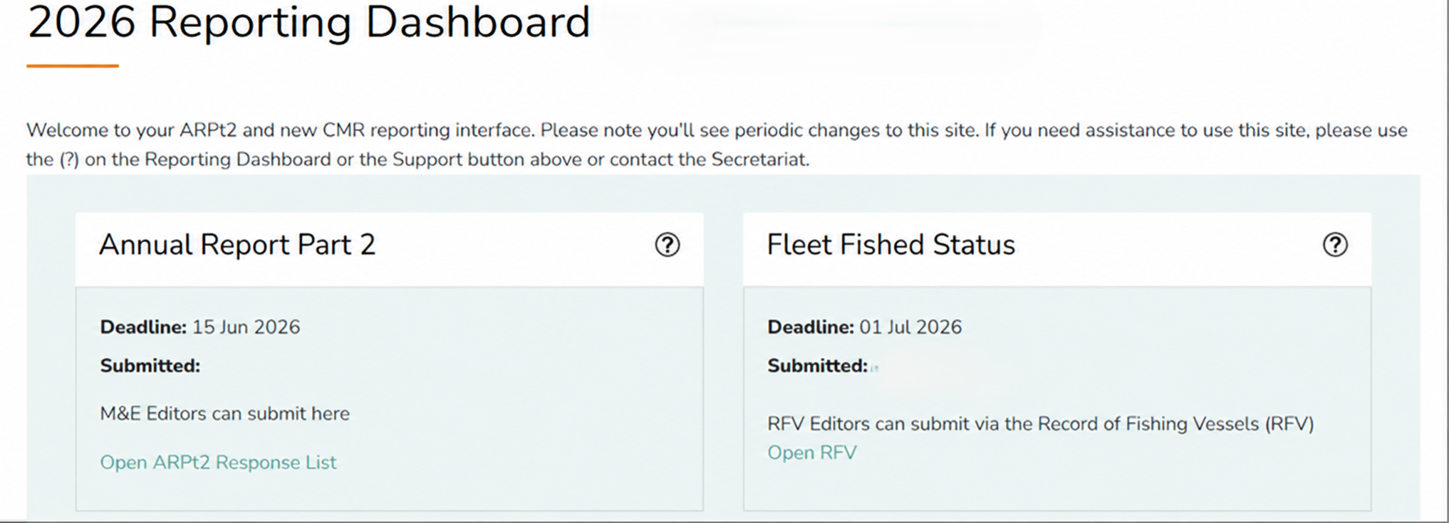 reporting dashboard