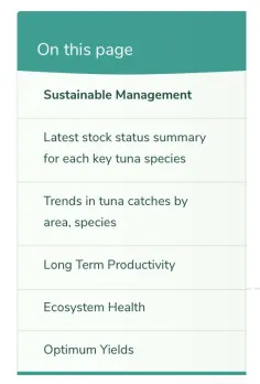 Example of the On this page table of contents links.
