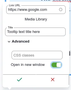 Linking to external website.