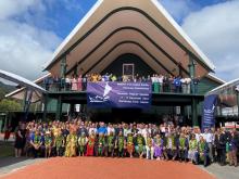 WCPFC20 attendees in front of the venue