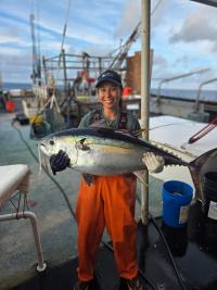 woman and tuna